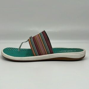 Cobb Hill by‎ New Balance Multi Color Striped Jeanine Thong Wide Band Sandal 11M